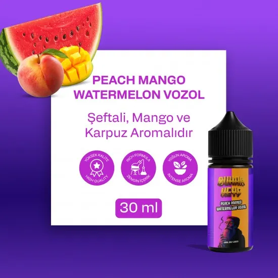 bhk vozol peach mango watermelon salt likit 30ml seftali mango karpuz