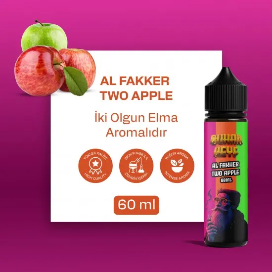 BHK Al Fakher Two Apple - Çift Elma Aromalı Likit 60ML