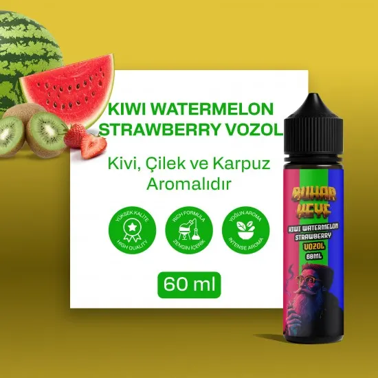 VOZOL Kiwi Watermelon Strawberry Likit - Kivi Karpuz Çilek 60ML