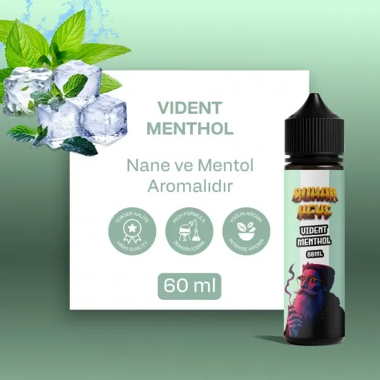BHK Vident Menthol Likit - Vivident Sakız Aromalı 60ML