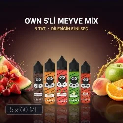OWN 5'Lİ PAKET MEYVE MİX (5 Adet 60 ML)